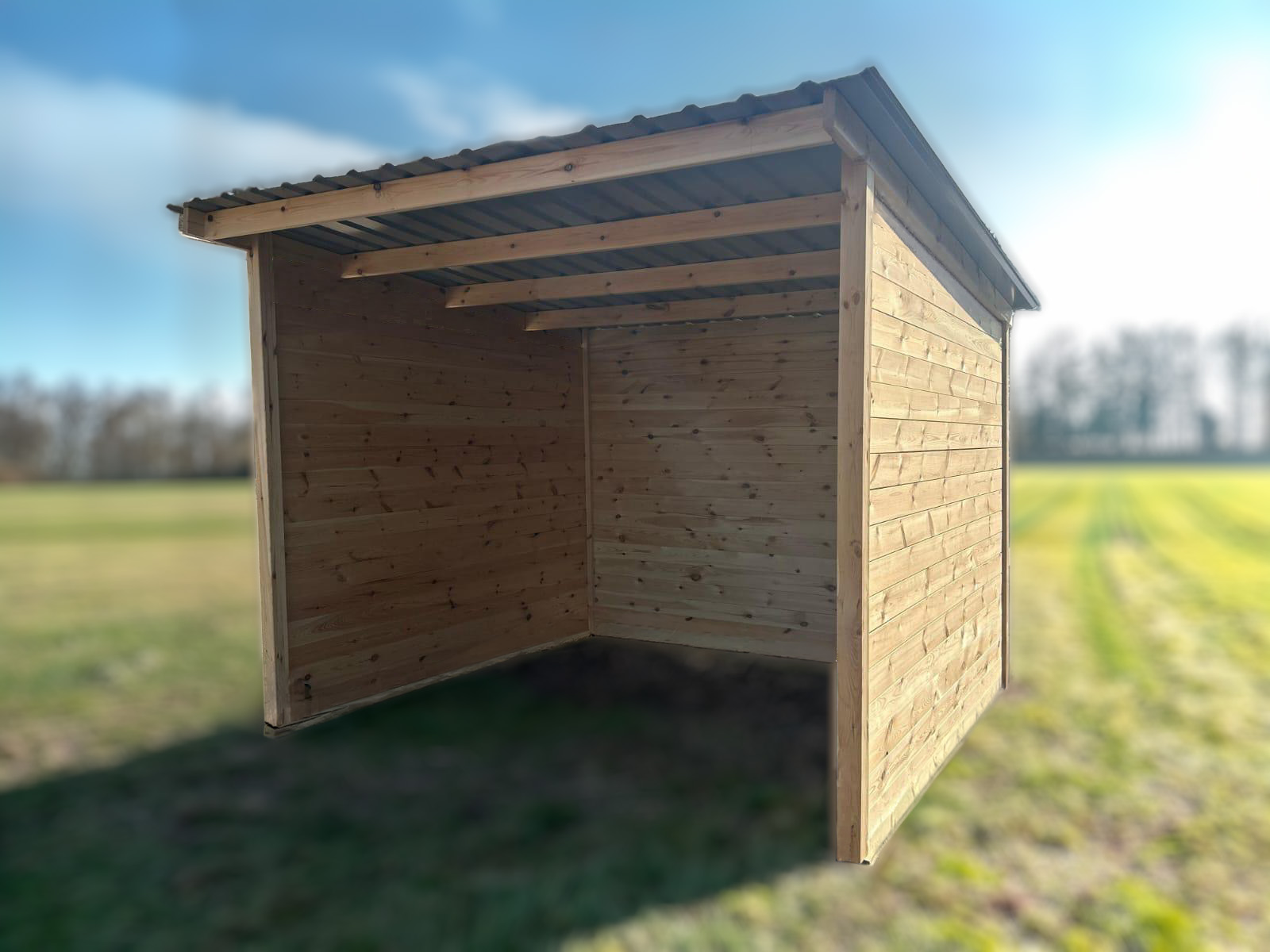 Abri Chevaux 3x3 m Ultra Robuste – Bois 32 mm – Image 2