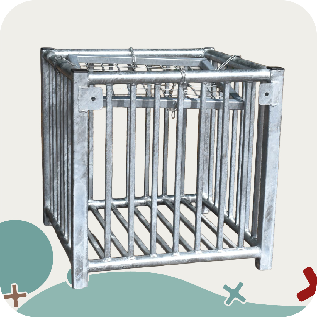 Visuel sur le petit ratelier de box en acier mk horse solution